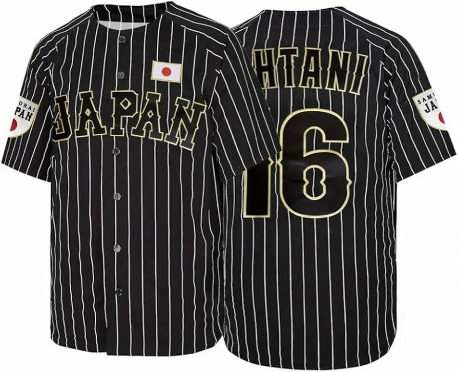 Amazon.co.jp: 大谷翔平 野球ユニホームS 背番号 16 日本代表 ブラック