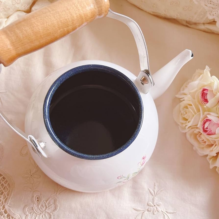 Amazon.co.jp: イマンビビアン ホーローケトルポット 琺瑯薔薇 マニー