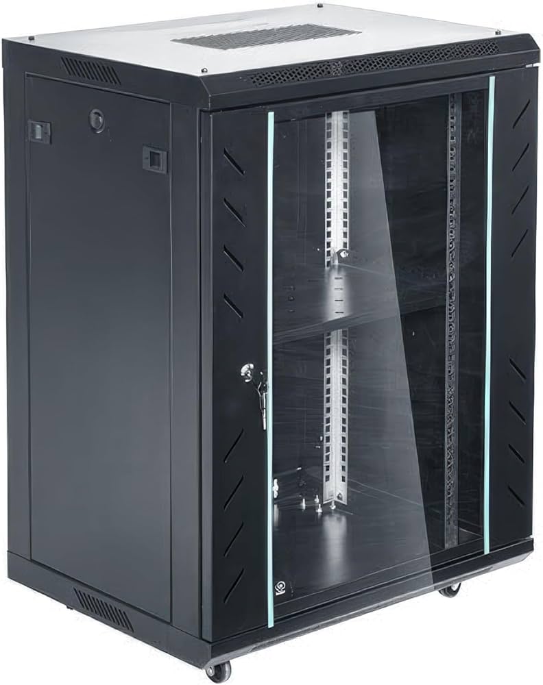 Amazon | サーバーラック｜ネットワークラック本体 奥行可変・棚板3枚