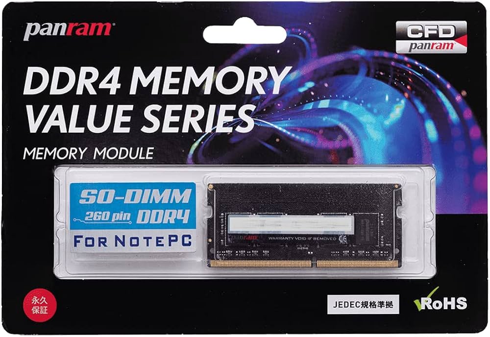 Amazon | CFD販売 ノートPC用 メモリ PC4-19200(DDR4-2400) 8GB×1枚