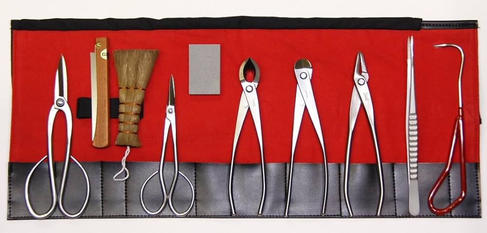 Amazon.co.jp: 高級盆栽道具 ステンレスセット 日本製盆栽道具10点