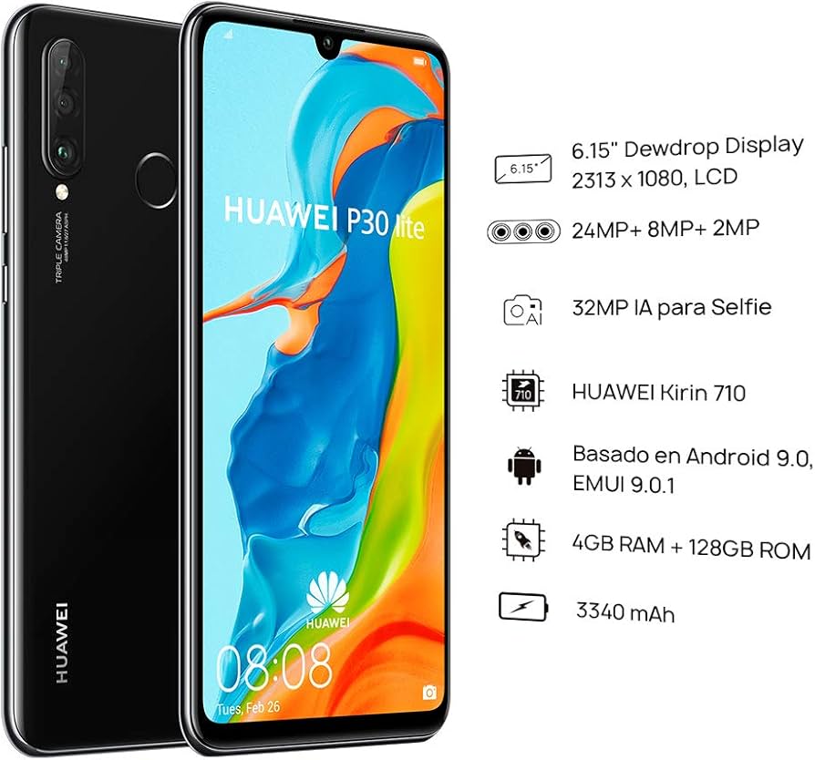 Amazon | Huawei P30 Lite (128GB, 4GB RAM) 6.15