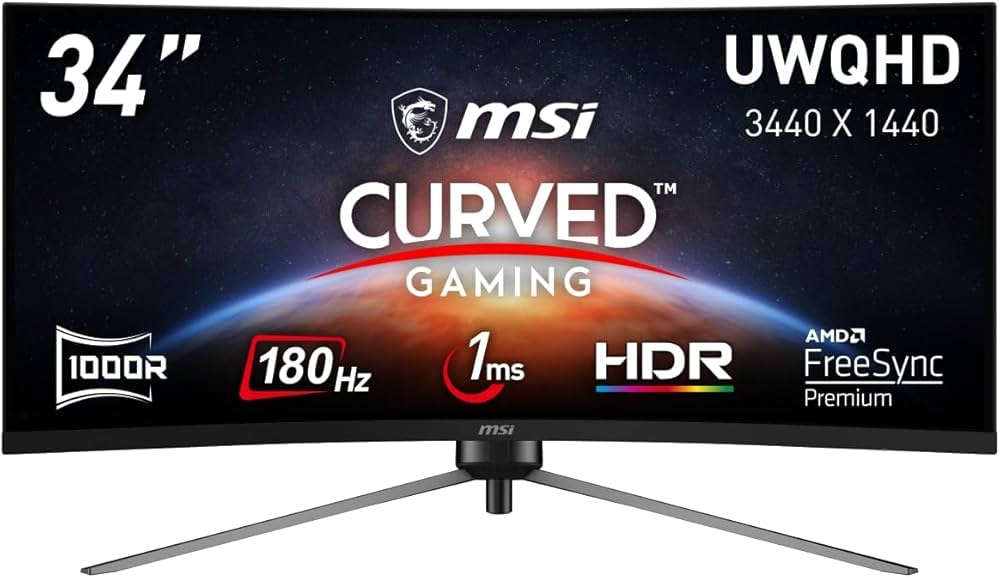 Amazon | MSI 湾曲ゲーミングモニター MAG 345CQR 34インチ/UWQHD/VA