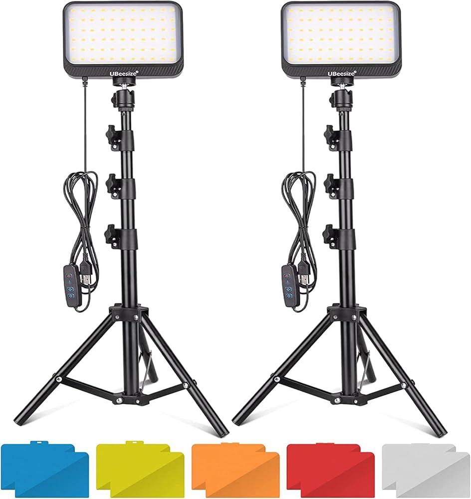 Amazon | UBeesize LED撮影用ライト 2packsセット 8インチビデオライト