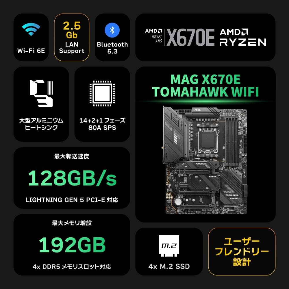 Amazon.co.jp: MSI マザーボード【MSI 人気定番モデル】MAG X670E