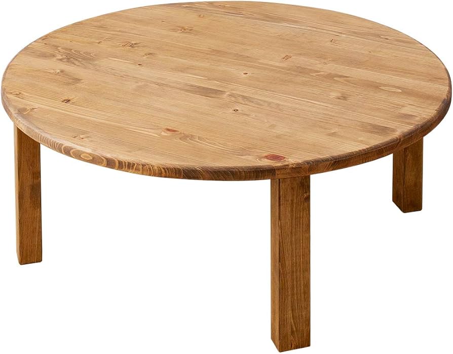 Amazon｜ひのきちゃぶ台 直径90×高さ36cm 国産檜 円形 完成品 木製