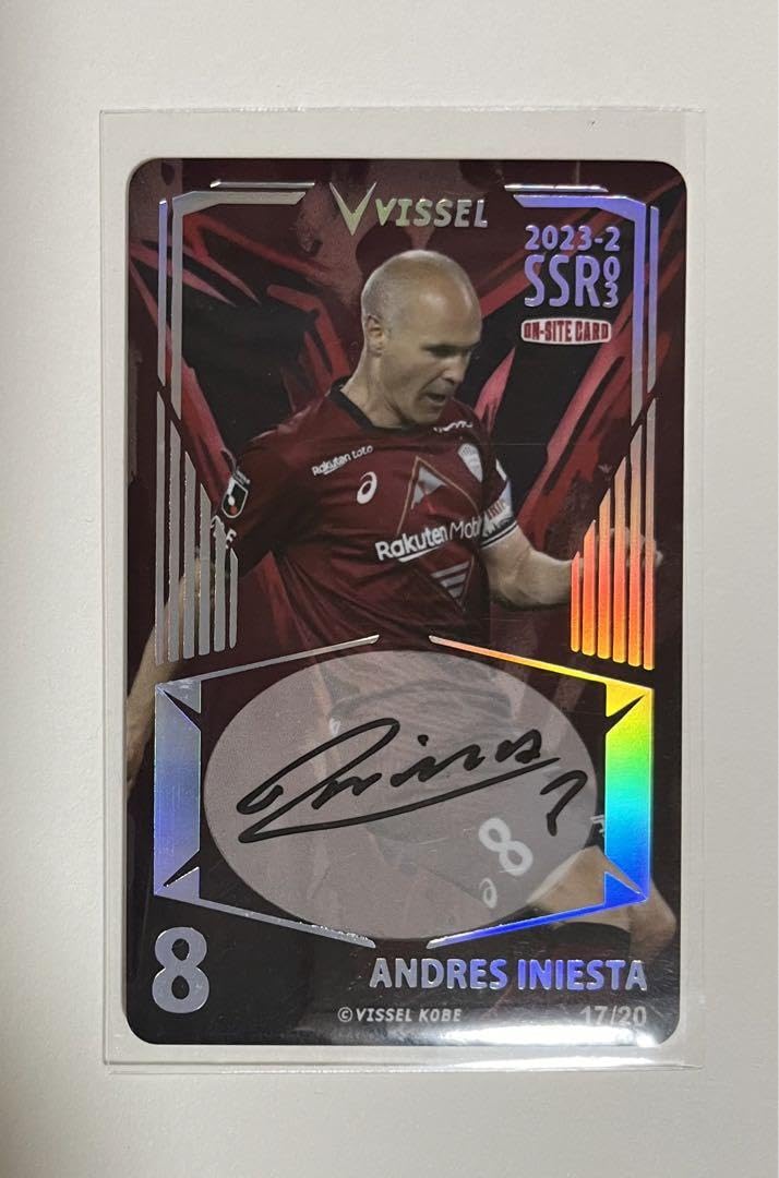 イニエスタ直筆サイン入り半身パネル