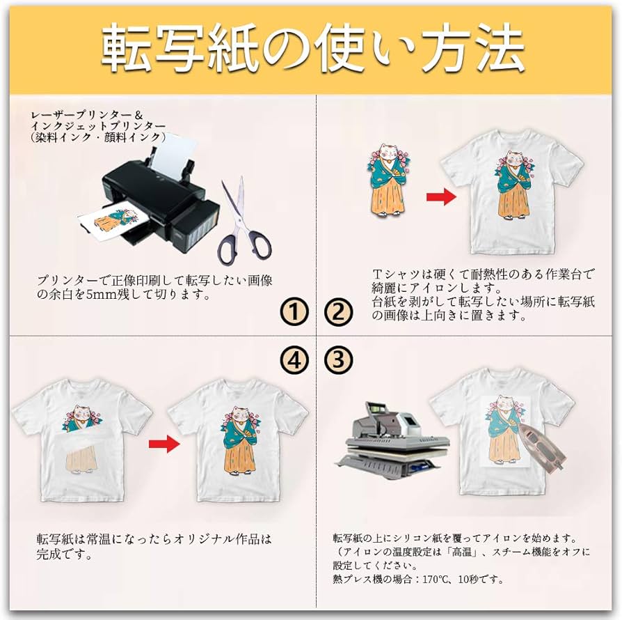 Amazon | TransOurDream 真正の転写シート アイロンプリントシート2.0