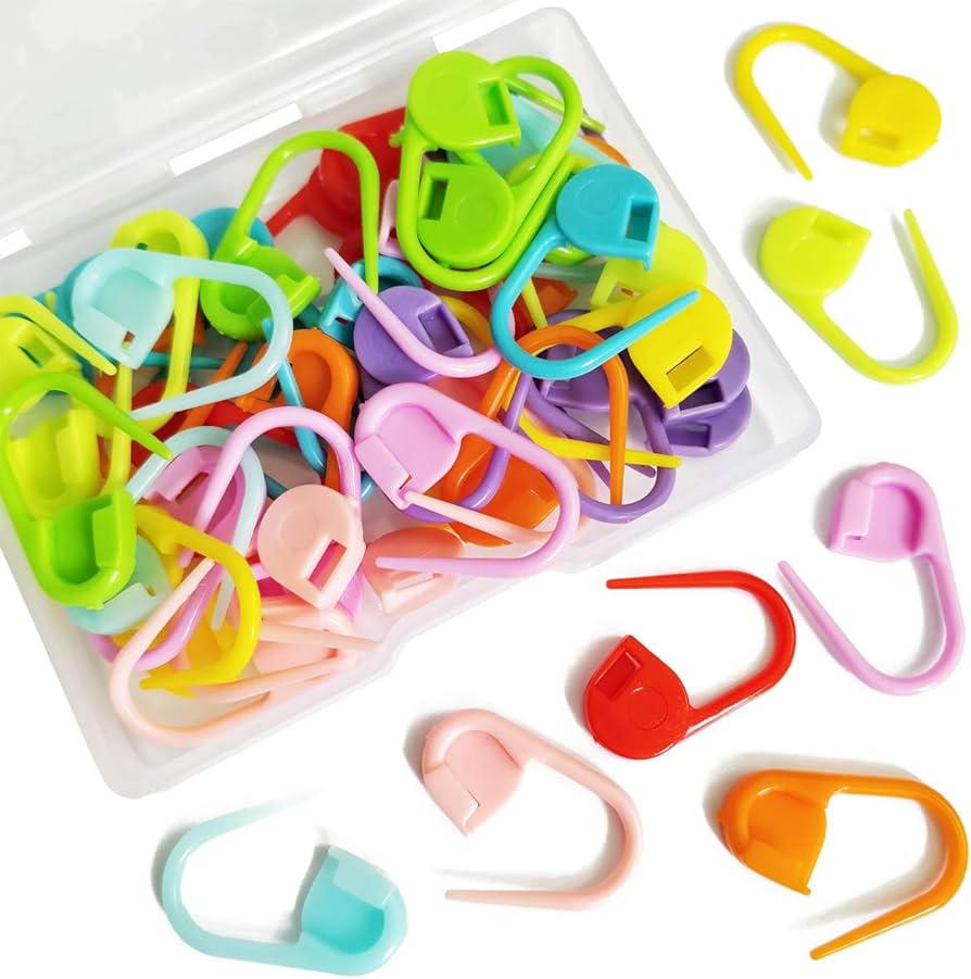 Amazon.com: 50 Colorful Knitting Markers - Crochet Clips & Pins