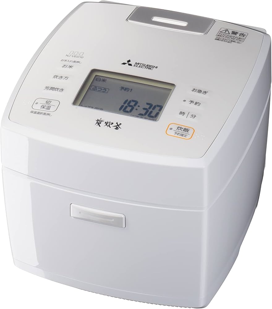 Amazon | 三菱電機 IH 炊飯器 5.5合 備長炭コート 炭炊釜 日本製 NJ