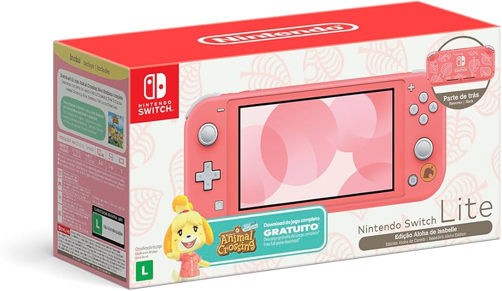 Nintendo Switch Lite Coral - Animal Crossing | Amazon.com.br