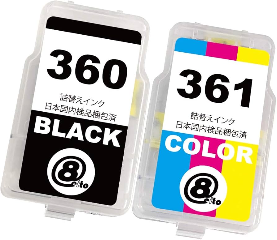 Amazon.co.jp: BC-360XL (BK/顔料 ブラック) + BC-361XL (CL/3色カラー