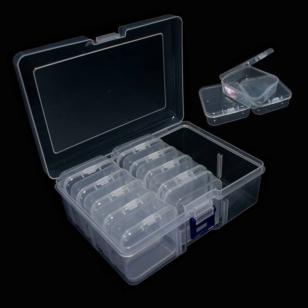 Amazon.co.jp: 14+1パック プラスチック収納ボックス クリア