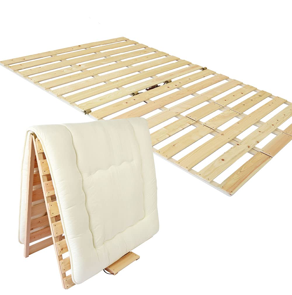 Amazon｜【国産ひのき製 安心の国産品】 布団干し機能付きスノコベッド