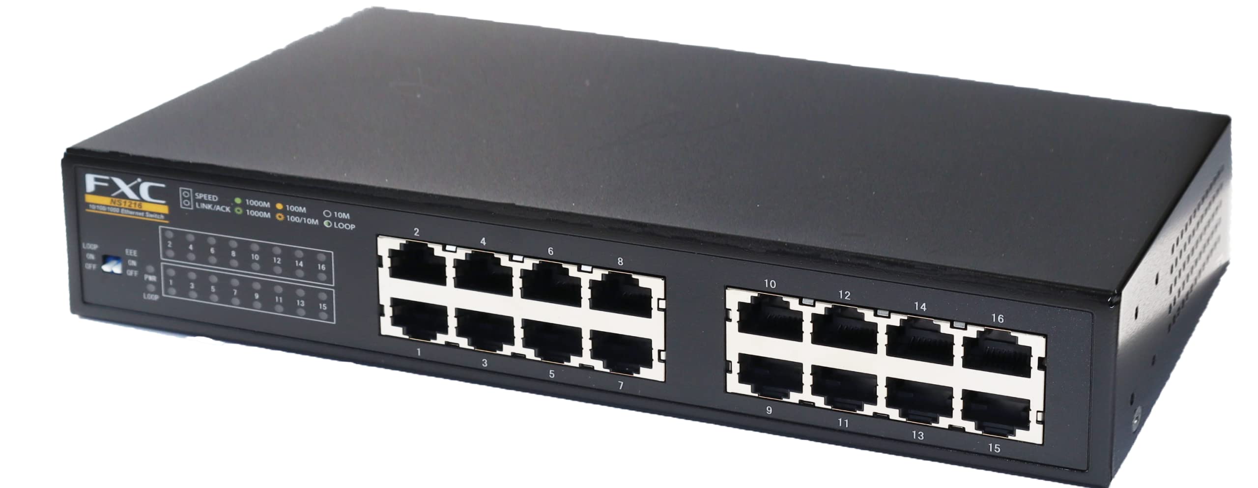 Amazon.co.jp: FXC ループ検知付 16ポート ギガビット ファンレス