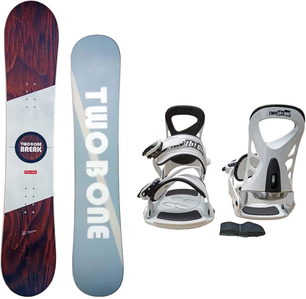 Amazon | TWO B ONE メンズ スノーボード2点セット ホワイト154+17