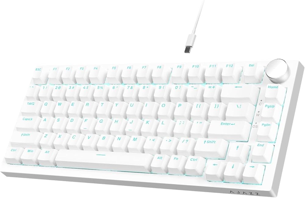 Amazon | A.JAZZ AK820 有線メカニカルキーボード 青軸75% 82キー