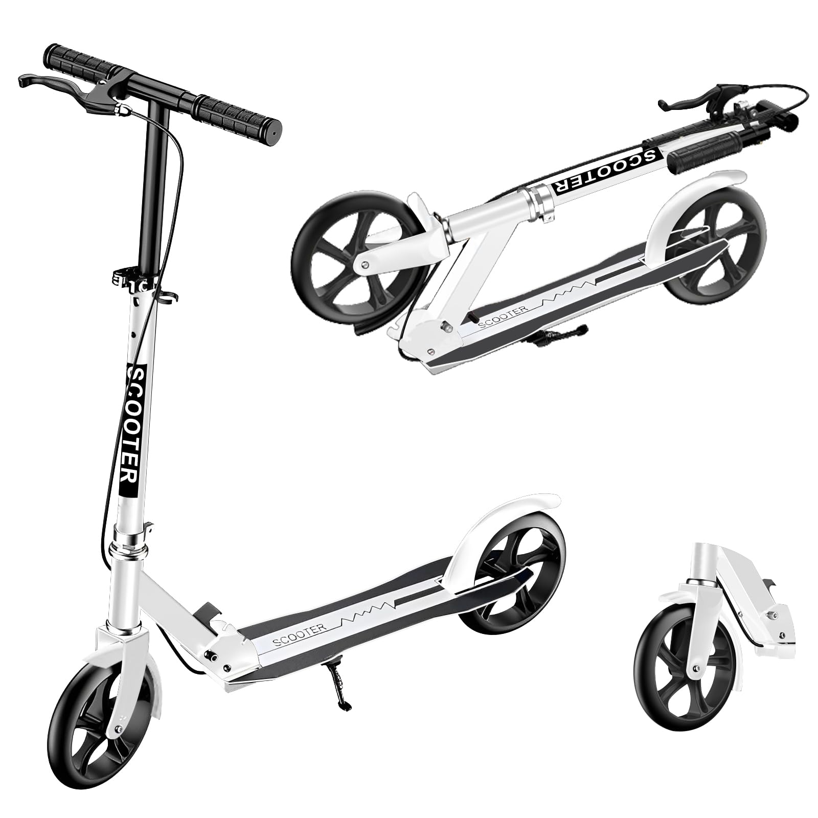 Amazon.co.jp: キックボード キックスクーター 折りたたみ式 4段階高さ