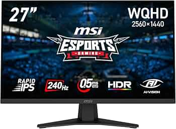 Amazon.co.jp: MSI ゲーミングモニター 27インチ WQHD RAPID IPSパネル