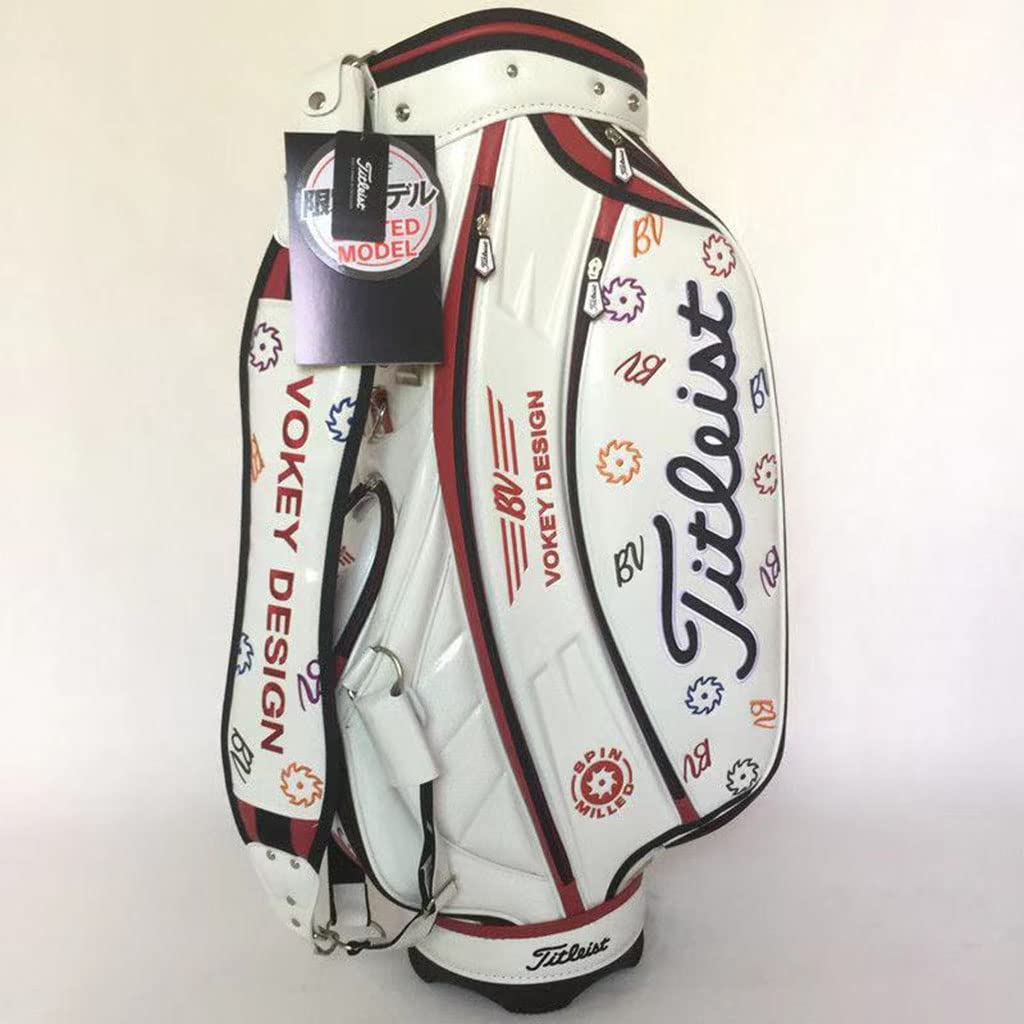 Amazon | キャディバッグ PUレザー スポーツゴルフバッグ 防水耐摩耗性