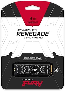 Kingston Fury Renegade 4TB PCIe Gen 4.0 NVMe M.2 Internal Gaming