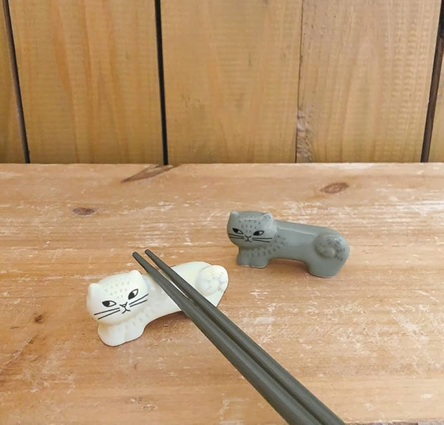 Amazon｜デコレコーポレーション FIKA ネコ箸置き GY サイズ：約W5.5