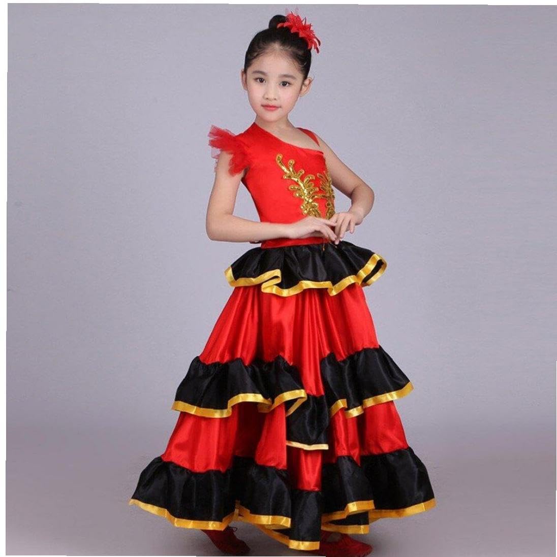 Amazon.co.jp: フラメンコ衣装 スペインダンススカート 社交ダンス