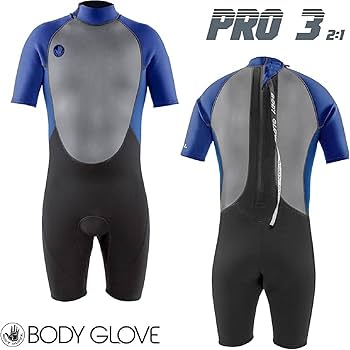 Amazon | Body Glove Pro3 Men Shorty Spring Wetsuit 2.2mm Back Zip