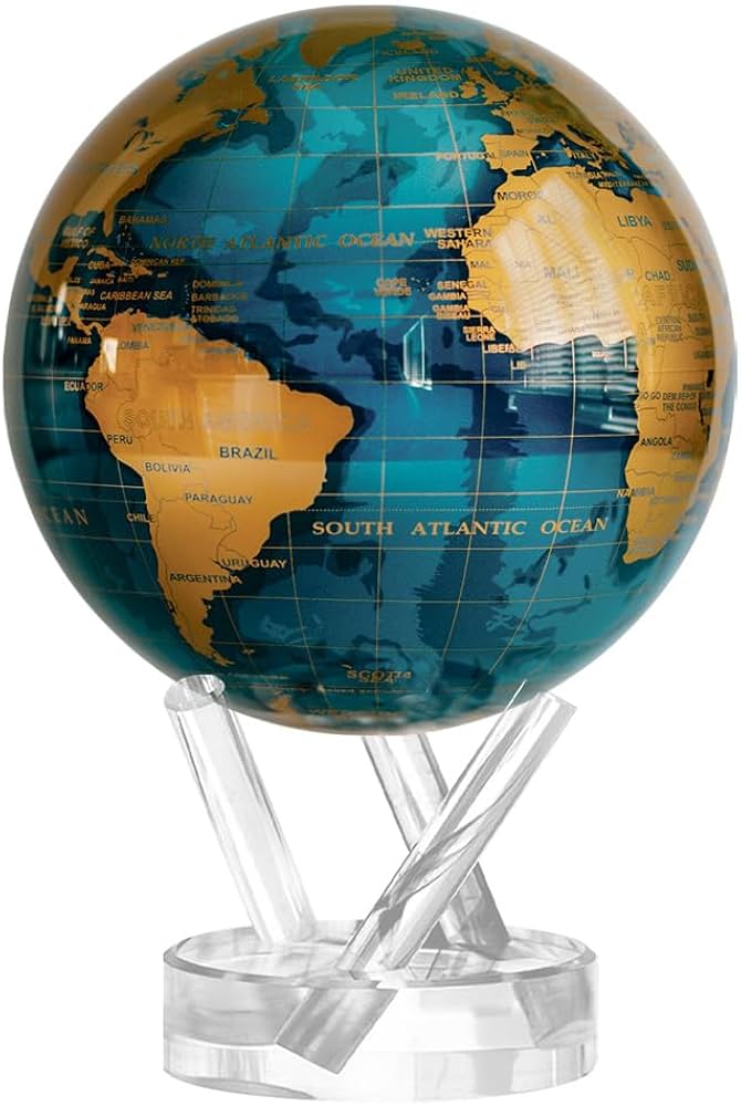 Amazon.co.jp: MOVA グローブ l 地球儀 l 世界地図シリーズ 青金 4.5