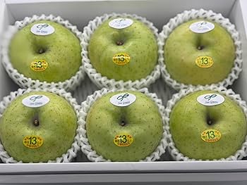 Amazon.co.jp: 青森県産 王林 糖度13度保証のりんごちゃん Lサイズ6個