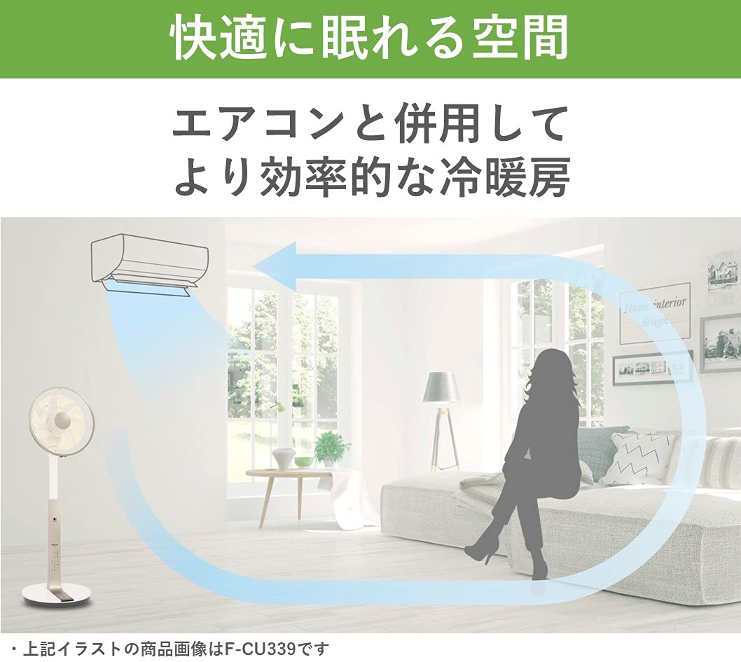 Amazon | パナソニック リビング扇風機 なめらか気流7枚羽根 リモコン
