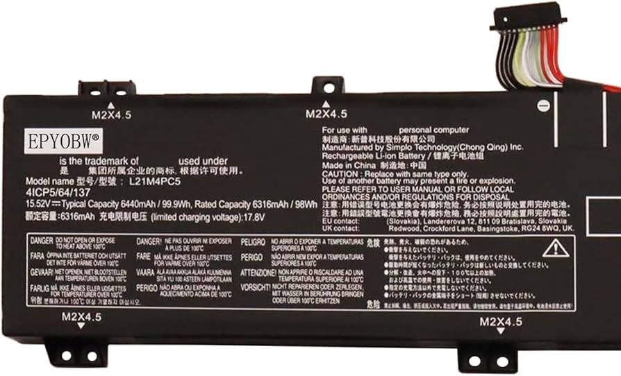 Amazon.com: EPYOBW L21M4PC5 Laptop Battery 99.9Wh Compatible with