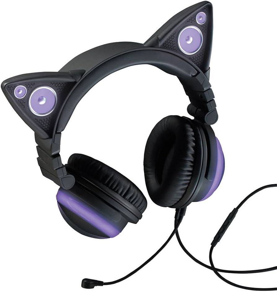 Amazon.co.jp: LED付き 高機能 ネコ耳ヘッドフォン 『AXENT WEAR』 Cat