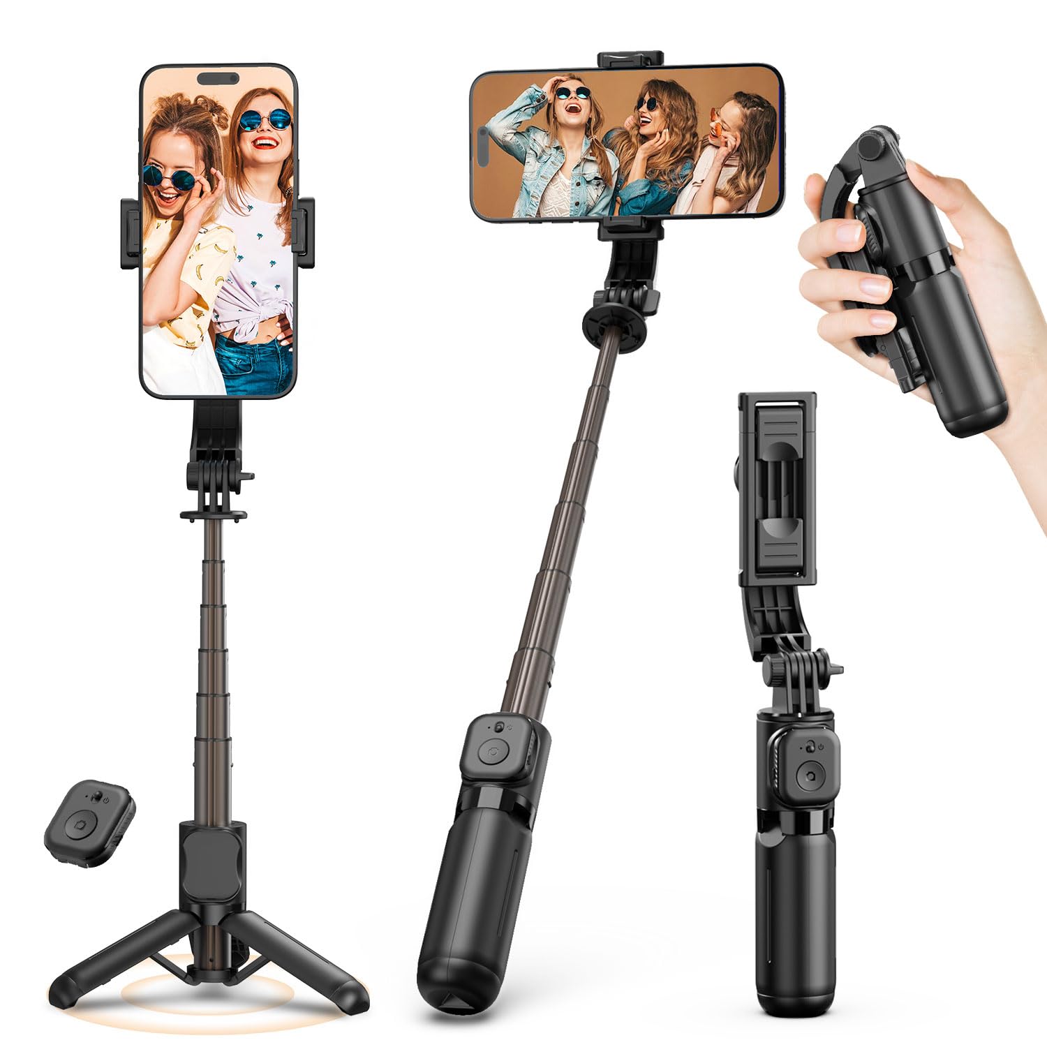 Amazon | Besecou 自撮り棒【超軽量ミニ・独創ホルダー】スマホ じどり