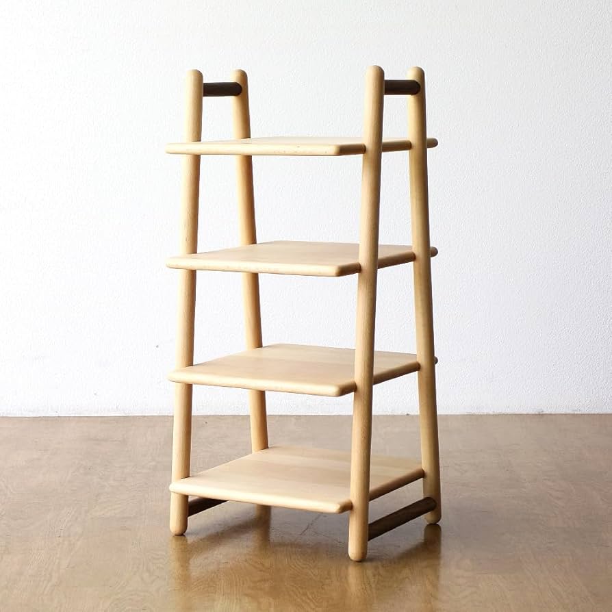 Amazon｜スリッパラック 木製 おしゃれ 4足 4段 棚式 縦型 スリッパ