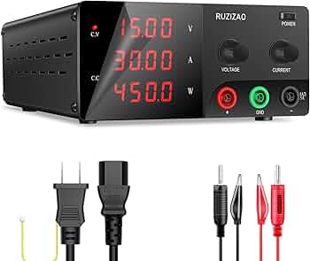 Amazon.co.jp: RUZIZAO直流安定化電源(0~15V 0~30A) 450W大電力 可変DC