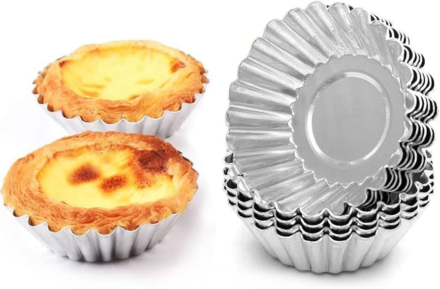 Amazon | エッグタルト型 ミニ タルト型 アルミ 再利用可能 非粘着