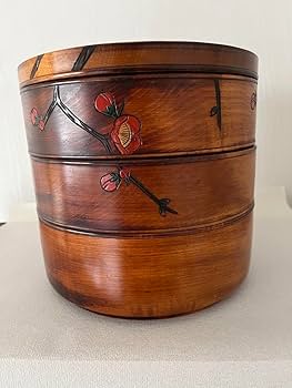 Amazon.co.jp: 木曽漆器 伝統工芸品 重箱 三段重ね 木製 漆塗り