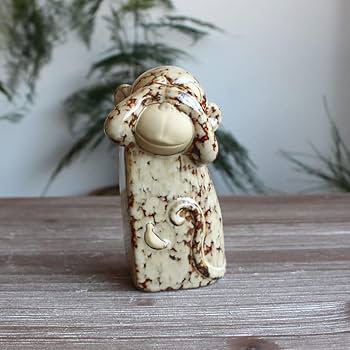 Amazon.co.jp: TAKEY猿の置物 さんざる 見ざる 聞かざる 言わざる