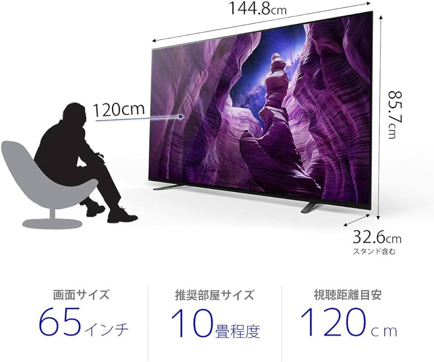 Amazon.co.jp: ソニー 65V型 有機EL テレビ ブラビア KJ-65A8H 4K