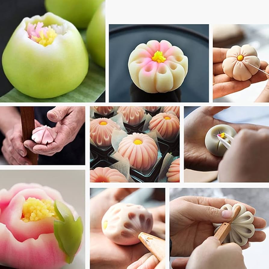 Amazon｜HIGHAWK和菓子 製菓 木製 練りきり型 和菓子用器具 製菓用品