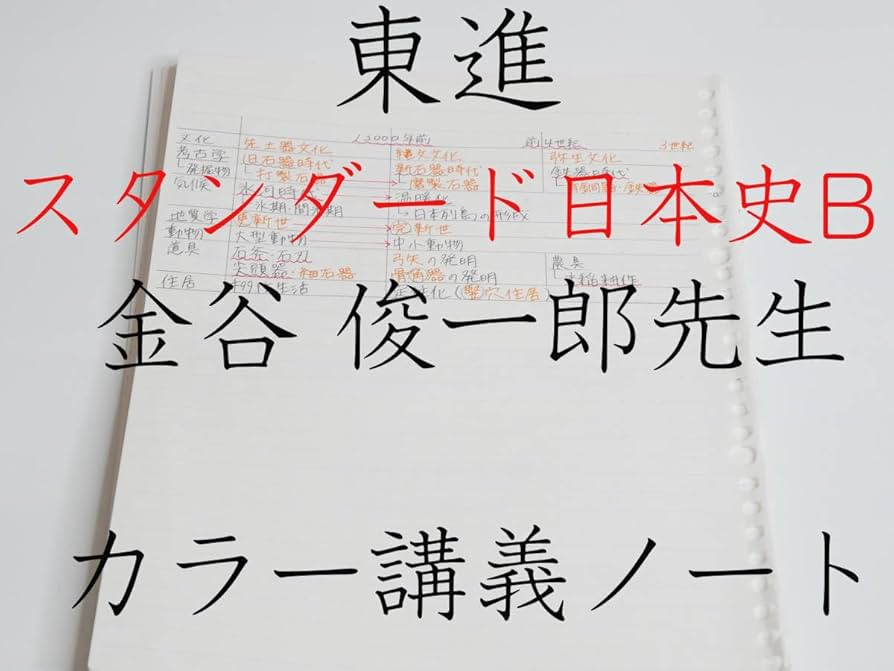 東進】『スタンダード日本史 金谷俊一郎先生 第1講授業ノート』駿台