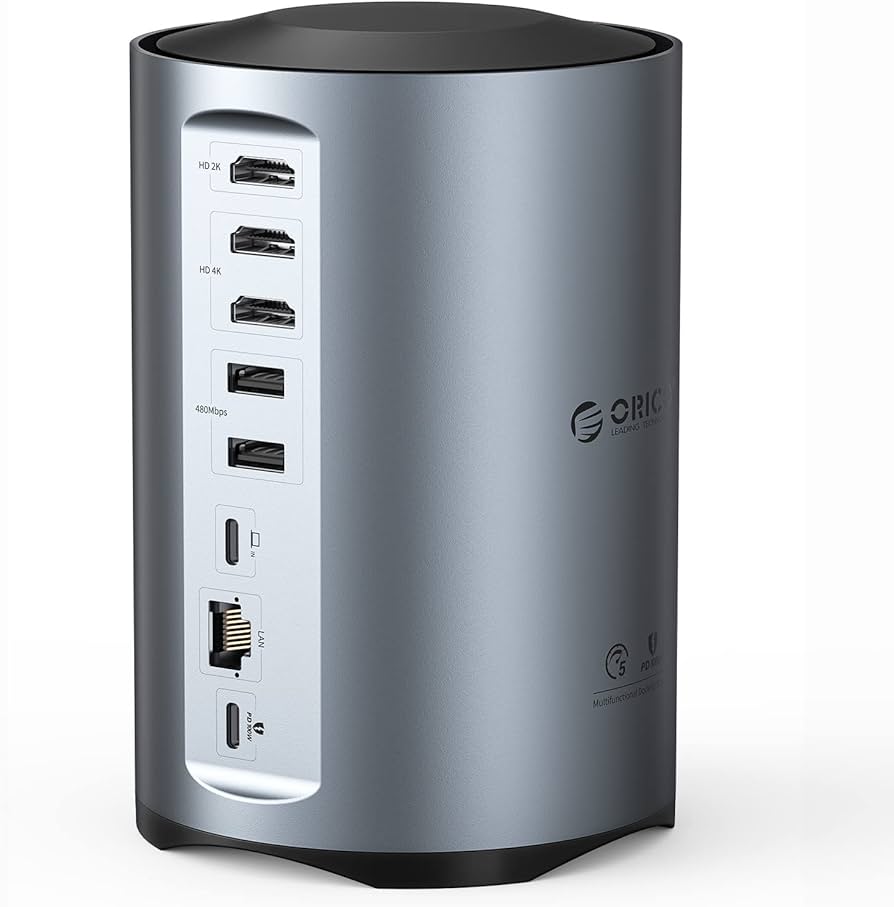 Amazon | ORICO 15-in-1 USB C ドッキングステーション 3つ画面出力 M1