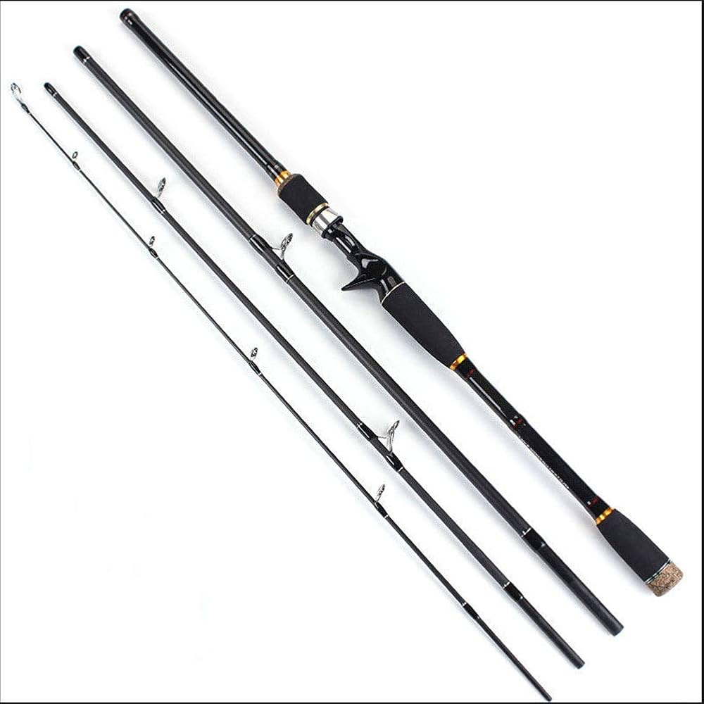 Amazon | 4本継 携帯型 ルアーロッド フィッシングロッド カーボン製