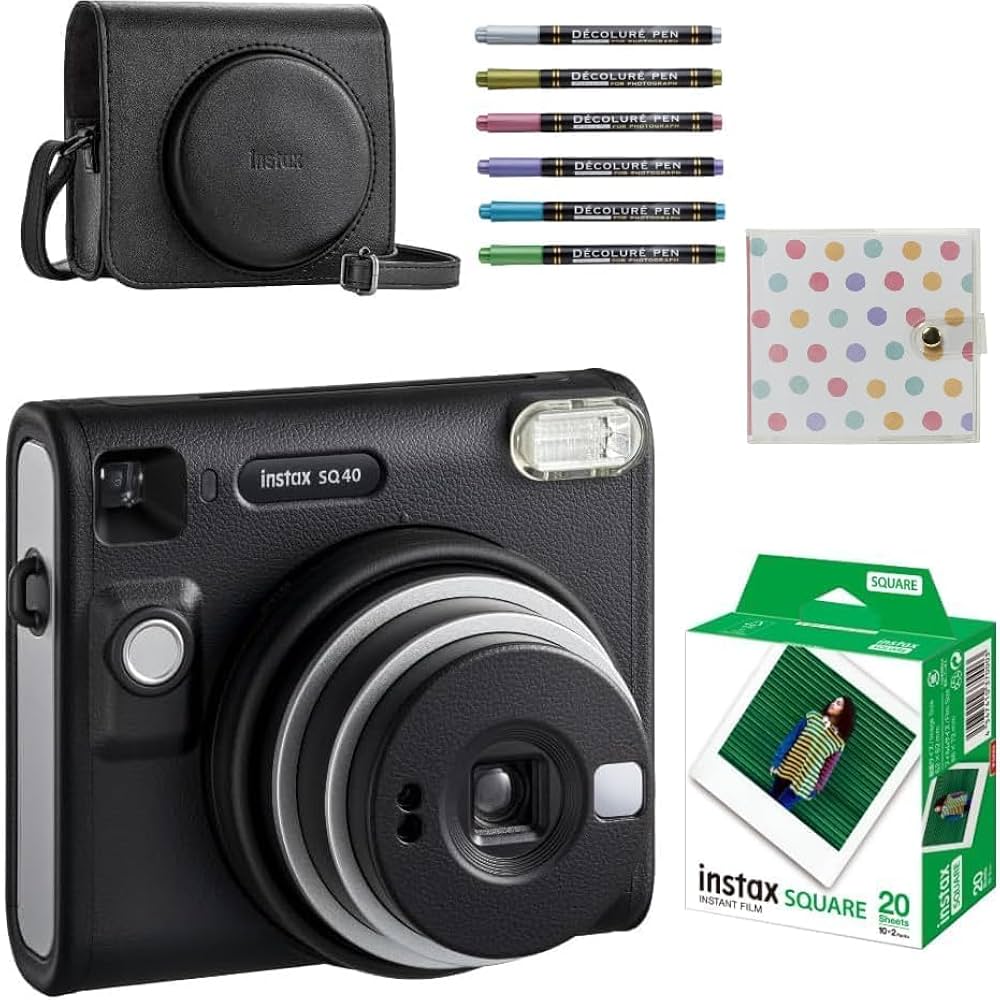 Amazon | チェキ instax SQUARE SQ40 ケース スクエア ホワイト