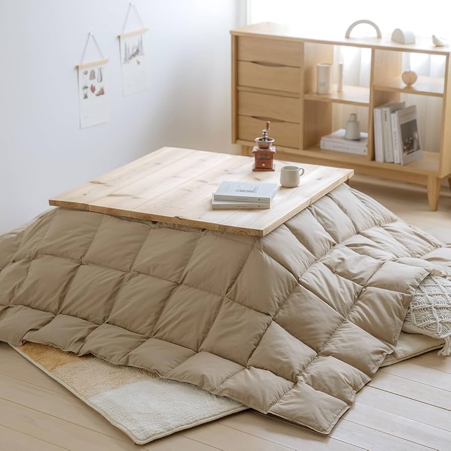 こたつ掛け布団 2枚合わせ 大判正方形 高級羽毛 ウォッシャブル 楽天