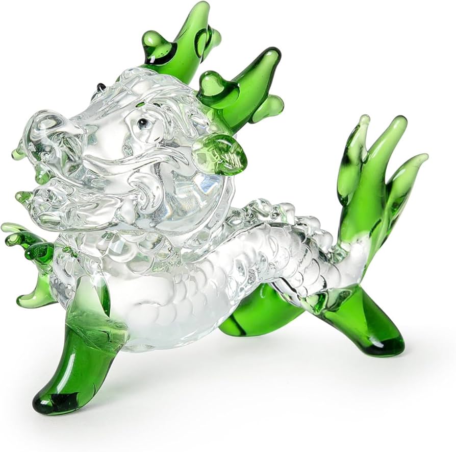 Amazon.co.jp: 龍 置物 クリスタル 龍の置物 竜 オブジェ ガラス細工