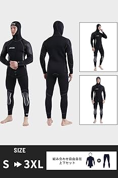 Amazon | MORGEN SKY ウェットスーツ メンズ 5mm 裏起毛 スピア