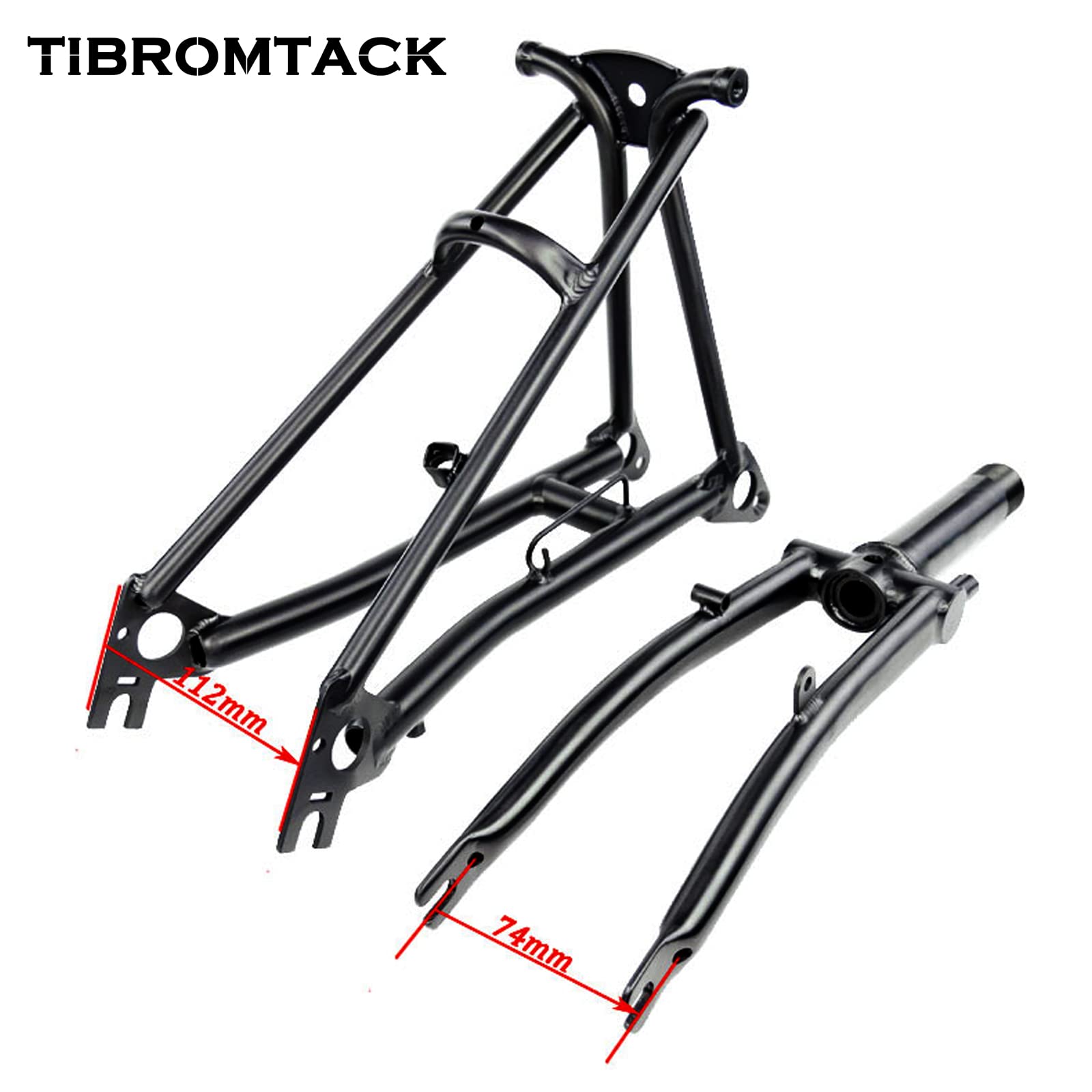 Amazon | ブロンプトン自転車用チタンフォークとリアトライアングル超