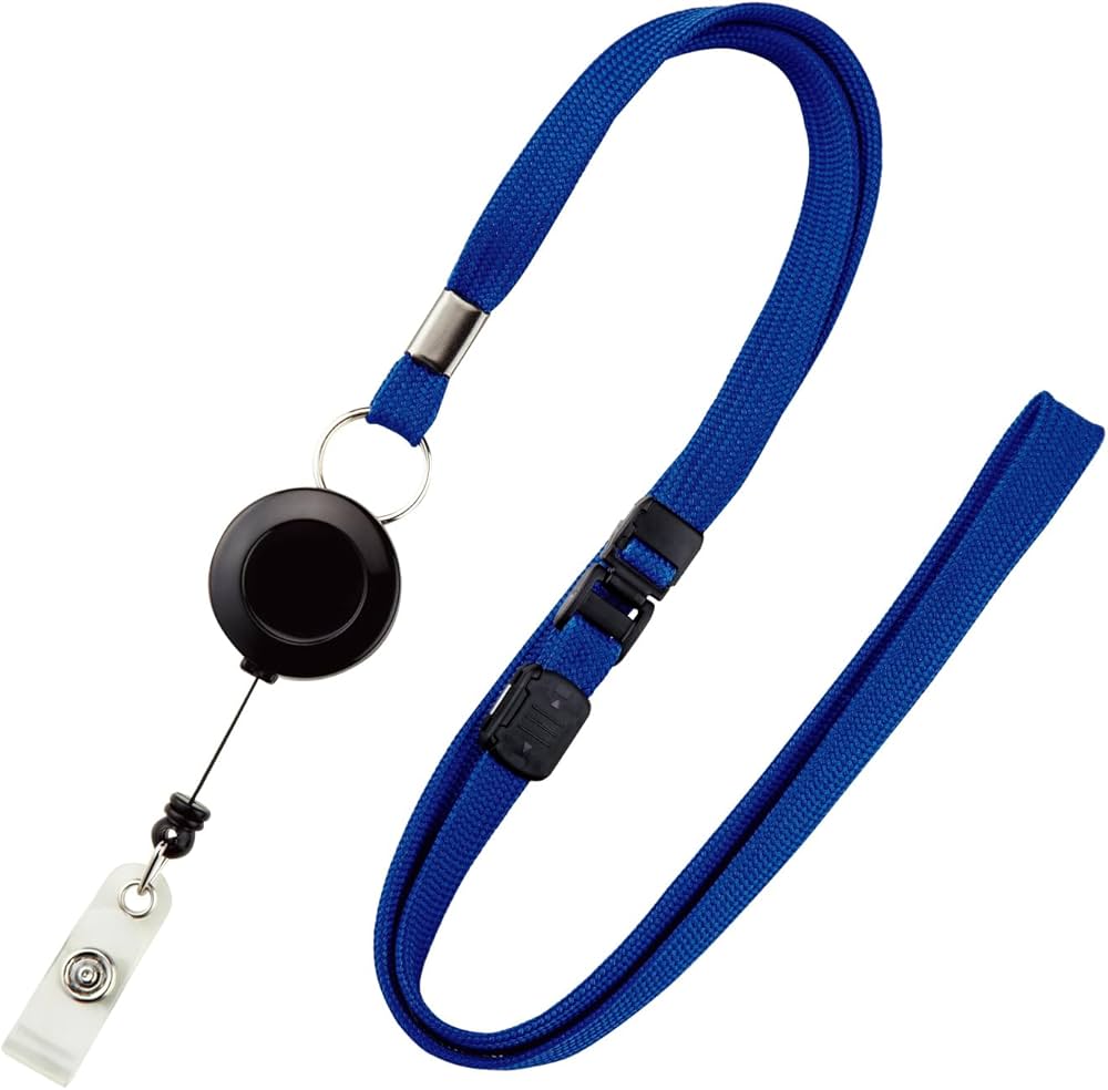 Amazon | オープン工業 名札用リールストラップ 青 NB-79-1P-BU | 名札